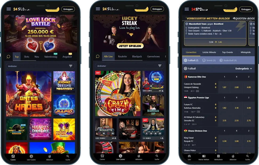 24Slots Casino Mobile Nutzung